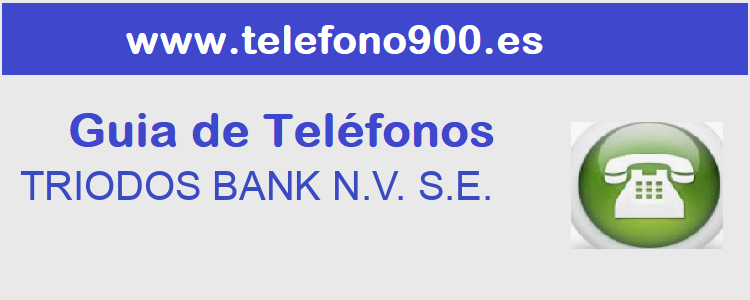 Telefono de  TRIODOS BANK N.V. S.E.